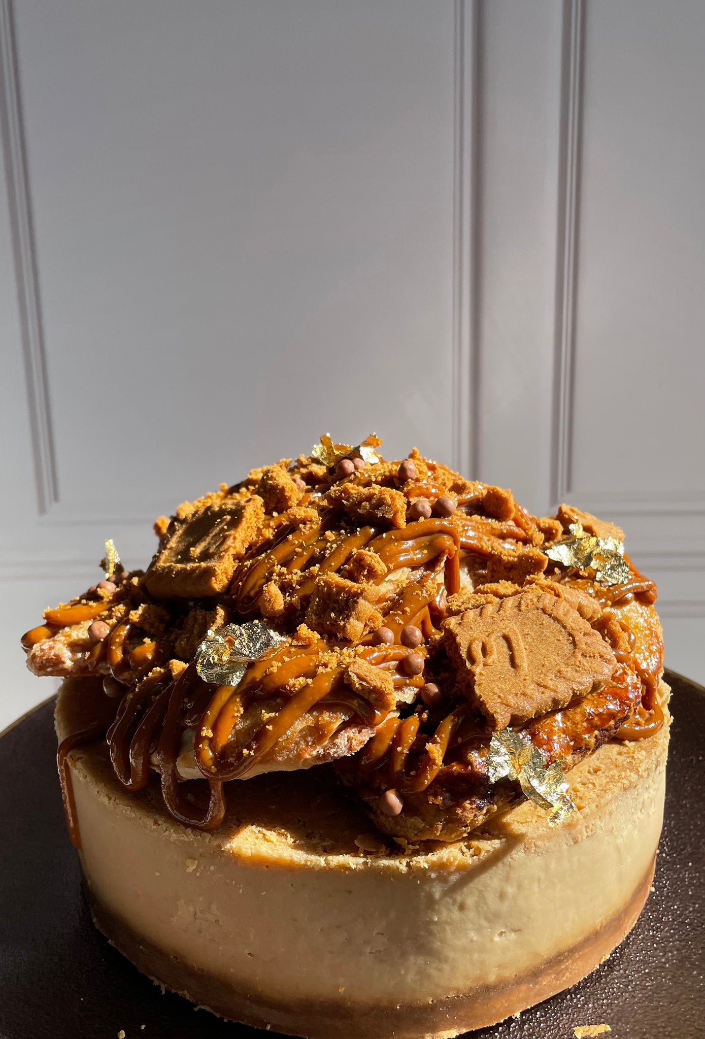 Cheesecake de Biscoff con campechanas