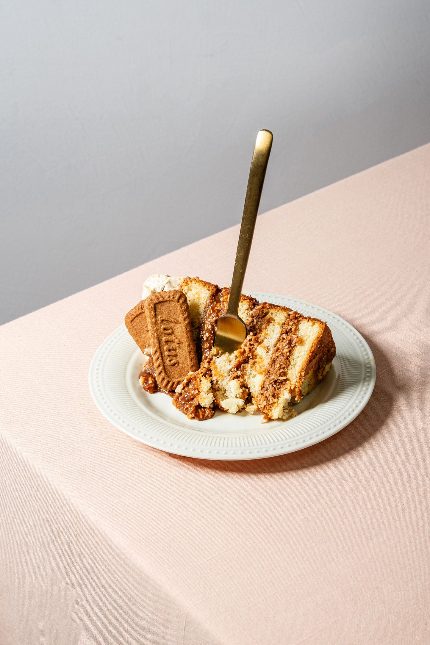 Coco Cajeta Biscoff Cake
