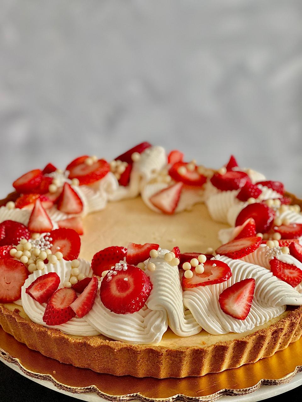 TARTA DE LIMÓN CON FRESA